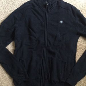 Buffalo David Bitton mens cardigan zipper black L